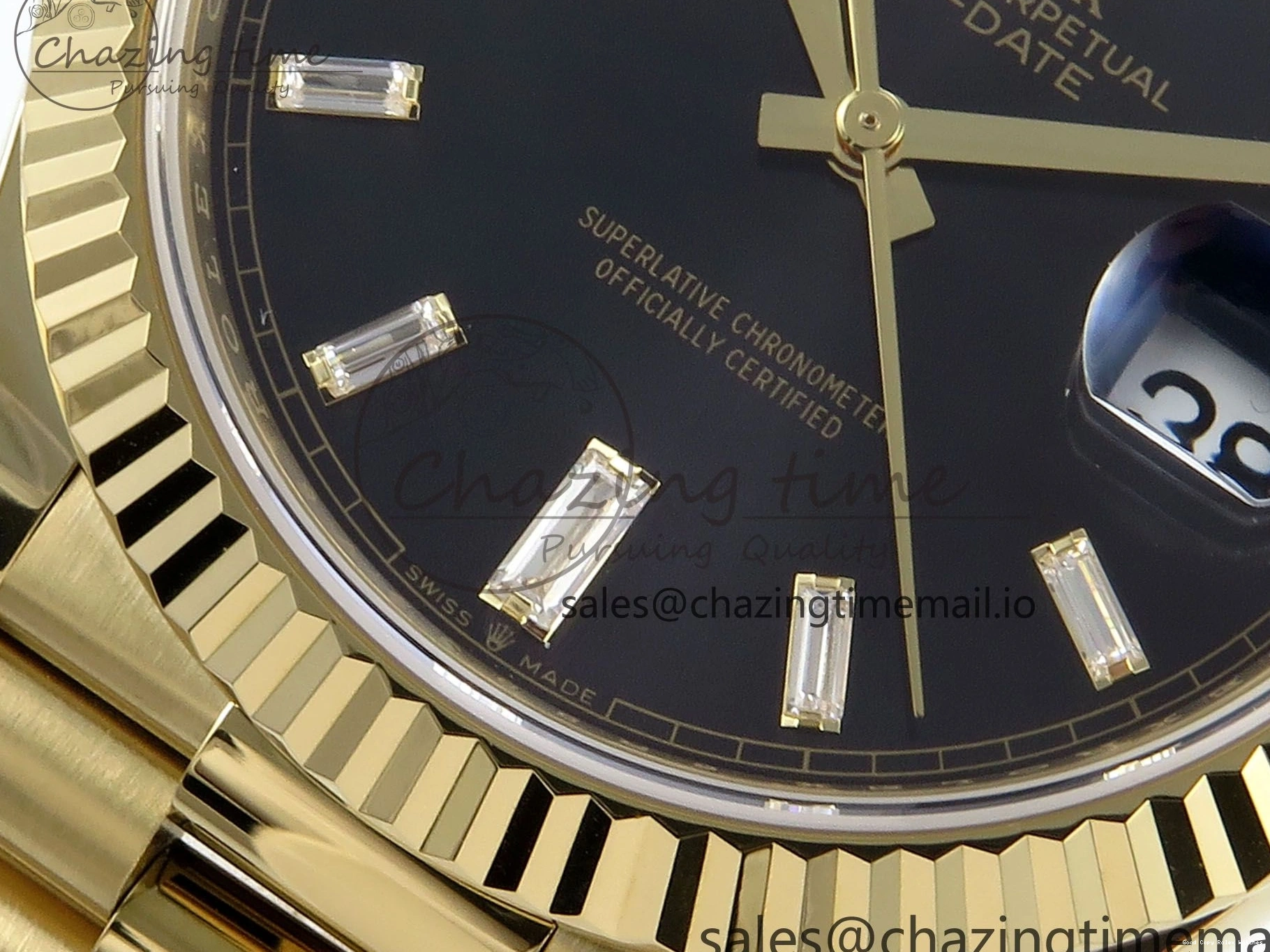 Good Copy Rolex Watches Weight) 1:1 Crystal Resilient Date Bracelet President Best Black Day 228238 Dial (Gain 40 Edition YG on 799 A2836 Noob 0116